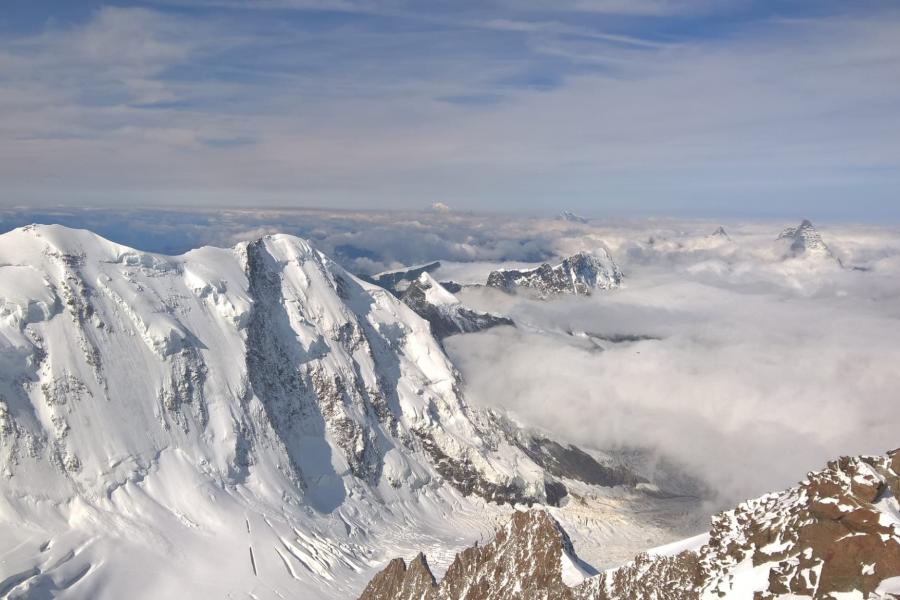 La vetta del Rosa: Punta Dufour