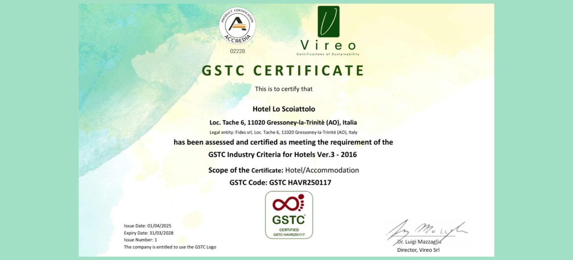 Certificazione GSTC