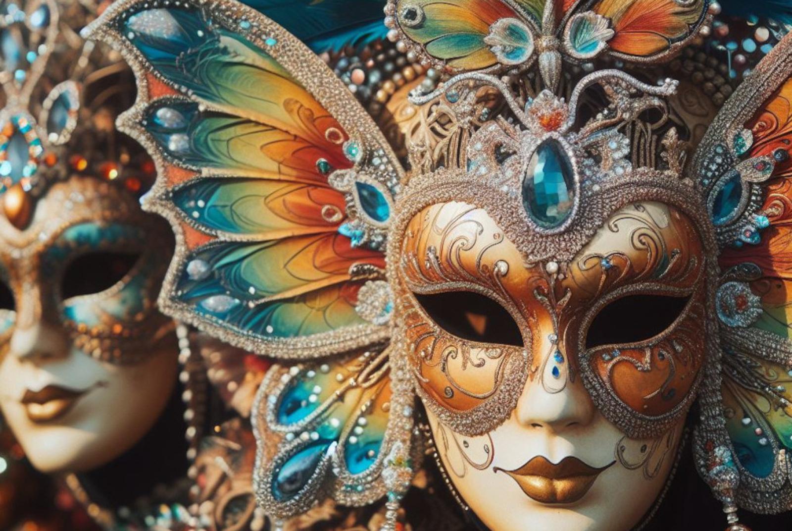 Immagine di maschere di Carnevale  Carnevale Sport che passione